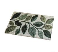 Bulevisiter Monstera Paillasson pour cuisine et entrée - Motif plante tropicale - 50 x 80 cm - En imitation cachemire doux avec dos antidérapant - Palmier (C)