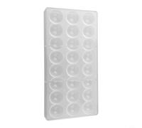 Bulevisiter Moule à chocolat rigide en plastique transparent pour la fabrication de chocolats et de bonbons, moule à bonbons en polycarbonate de qualité alimentaire avec sans hémisphère