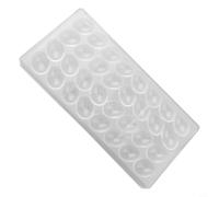 Bulevisiter Moule à chocolat rigide en plastique transparent pour la fabrication de chocolats et de bonbons, en polycarbonate de qualité alimentaire avec forme non (œuf)