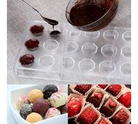 Bulevisiter Moule à chocolat rigide en plastique transparent pour la fabrication de chocolats et de bonbons, moule à bonbons en polycarbonate de qualité alimentaire