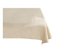 Bulevisiter Nappe imperméable de couleur unie - 100 x 100 cm - Résistante aux taches - En coton et lin - Pour salle à manger et cuisine - Facile à nettoyer - Carrée - Beige