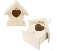 Bulevisiter Nichoir en bois pour une utilisation en extérieur - Pour un bois durable pour nichoir pour oiseaux de jardin, compatible avec les styles d'avant-toit simple/double couche et décoratifs (A)