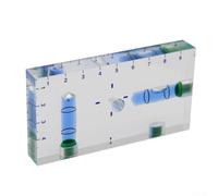 Bulevisiter Niveau à bulle magnétique transparent à deux directions avec bulle en T pour surfaces métalliques, 95 x 51 x 13 mm, usage industriel et domestique (SKU)