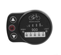 Bulevisiter Ordinateur de bord pour compteur de vitesse LED900 E-For Bike avec 5 niveaux de support, assistance à la traction jusqu'à 6 km/h, indicateur de niveau de batterie, connecteur étanche,