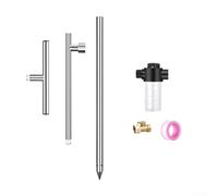 Bulevisiter Outil d'arrosage des racines profondes pour arbres et arbustes, baguette d'arrosage en acier inoxydable de 81,3 cm avec valve en laiton, comprend un flacon d'engrais pour une alimentation