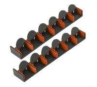 Bulevisiter PA66 Support mural pour 6 cannes à pêche - Support durable avec coussinets antidérapants en EVA - Solution de rangement peu encombrante pour les pêcheurs à la ligne (orange)