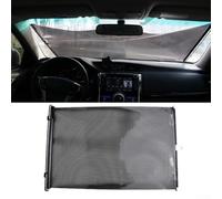 Bulevisiter Pare-soleil rétractable pour pare-brise de voiture - Protection UV - 45 x 125 cm - Noir - En PVC - Avec ventouse puissante - S'adapte à la plupart des véhicules