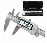 Bulevisiter Pied à coulisse numérique électronique en acier inoxydable de 150 mm avec grand écran LCD, conversion pouce/métrique, outil de mesure pour ateliers