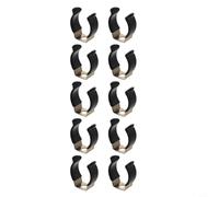 Bulevisiter Pinces à ressort robustes en acier inoxydable avec base étroite pour sécuriser l'outil et le serrage de tuyau, supports ouverts revêtus de caoutchouc pour balais, (20 mm)