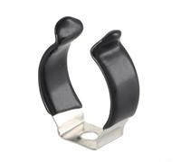 Bulevisiter Pinces à ressort robustes en acier inoxydable avec base étroite pour sécuriser l'outil et le serrage de tuyau, supports ouverts revêtus de caoutchouc pour balais, (25 mm)