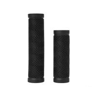 Bulevisiter Poignées de guidon en caoutchouc souple pour vélo et scooter, coussinets absorbants de chocs confortables, compatibles avec barre de 22,2 à 25,4 mm de diamètre, noir (130/100 mm)