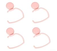 Bulevisiter Porte-serviettes à ventouse, support multifonction pour salle de bain ou cuisine, rangement mural pour serviettes ou papier toilette, adhésif puissant, sans perçage (rose nordique x 4)