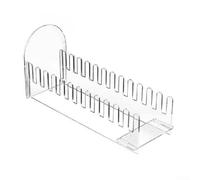 Bulevisiter Présentoir en acrylique à 12 niveaux pour cartes, autocollants, cartes de vœux, marque-pages, étagère de rangement transparente pour comptoir (blanc)