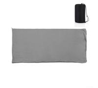 Bulevisiter Sac de couchage pour le camping et l'extérieur | Enveloppe doublée en polaire | Couverture thermique légère et pliable avec sac de rangement, compatible avec la randonnée (gris)