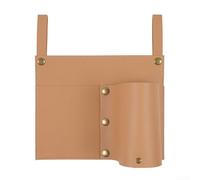 Bulevisiter Sac de rangement pour accoudoir de chaise de camping avec porte-gobelet, poche pour téléphone et grand compartiment ouvert, table d'appoint pliable et légère (marron)