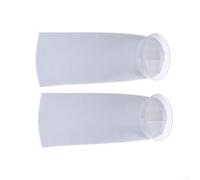 Bulevisiter Sac filtrant en polypropylène non tissé pour traitement de l'eau, 200µm+100µm & 75µm+50µm, Ø 105 mm x 380 mm, tissu monofilament réutilisable en laine thermofixée, pour (75um+50um)