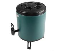 Bulevisiter Seau à boisson isotherme pour camping en plein air - Plastique isotherme de qualité alimentaire avec robinet en résine, rétention thermique double couche pour le chaud et le froid (vert, 6