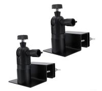 Bulevisiter Support de panneau solaire résistant aux intempéries avec construction en alliage d'aluminium pour une installation extérieure sécurisée sur divers panneaux solaires (2 noirs)