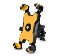 Bulevisiter Support de téléphone pour guidon de vélo | Support de téléphone résistant aux chocs avec rotation à 360 degrés | Compatible avec VTT, vélos électriques et motos | (jaune)