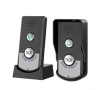 Bulevisiter Système de sonnette vidéo sans fil, voix bidirectionnelle, couverture de 1000 m, batterie intégrée de 2000 mAh, design étanche, convient pour les bâtiments à plusieurs étages (noir)