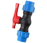 Bulevisiter Systèmes d'irrigation 20 mm 25 mm 32 mm Robinet à boisseau sphérique en polyéthylène avec filetage externe pour tuyau (25 mm)