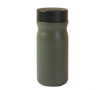 Bulevisiter Tasse de voyage 325 ml - Bouteille d'eau isotherme en acier inoxydable 316 - Bouteille isotherme avec base antidérapante - Rétention de la température pour l'activité - Noir et vert