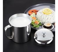 Bulevisiter Tasse en acier inoxydable 304 de qualité alimentaire pour café, thé, lait - Résistant à la rouille - Pour la maison et le camping - 9 cm (450 ml)