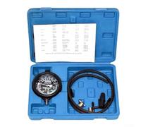 Bulevisiter Testeur de pression sous vide pour collecteur de voiture avec connecteur en T et joint conique pour service de diagnostic automobile, acier au chrome vanadium (bleu)