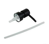 Bulevisiter Tête ronde en ABS 28/400 pour bouteille de bain, shampooing, démaquillant avec joint d'étanchéité (noir mat)