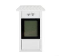 Bulevisiter Thermomètre numérique Max Min pour serre de jardin, intérieur et extérieur - Grand écran LCD transparent, précision ± °C, résolution de 0,°C, IP45, montage mural avec trou pour crochet