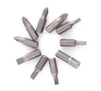 Bulevisiter Tournevis à cliquet avec 9 embouts et adaptateur hexagonal 1/4" réversible pour PH1 PH2 pour PZ1 pour PZ2 SL4 SL6 pour T25 T27 pour T30 Réparation de voiture