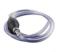 Bulevisiter Transfert de carburant manuel en caoutchouc avec tuyau de 2 m, siphon manuel compatible avec essence, huile et eau, buse en aluminium, compatible avec les bateaux, voitures,