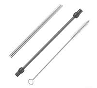 Bulevisiter Tuyau à lait en acier inoxydable et tube avec brosse de nettoyage pour machines à café entièrement automatiques, accessoires de rechange