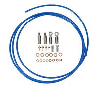 Bulevisiter Tuyau de frein à disque hydraulique pour banjo pour vélos Hope, tuyau de ligne de 2,5 m, ABS + métal, compatible avec étrier avant et arrière (bleu)