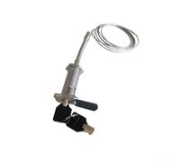 Bulevisiter Verrou de porte de garage électrique automatique avec câble en acier galvanisé de 1,9 m, noyau en alliage de zinc et corps en alliage d'aluminium, couvercle en acier inoxydable pour la