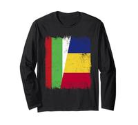 Bulgarie Roumanie Demi-Drapeau Bulgarie Roumanie Patrimoine roumain Manche Longue