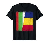 Bulgarie Roumanie Demi-Drapeau Bulgarie Roumanie Patrimoine roumain T-Shirt