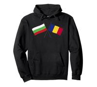Bulgarie Roumanie Drapeaux Croisés Bulgarie Roumanie Amitié Sweat à Capuche