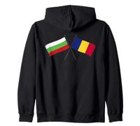 Bulgarie Roumanie Drapeaux Croisés Bulgarie Roumanie Amitié Sweat à Capuche