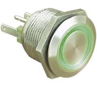 Bulgin MPI002/28/BL MPI002/28/BL Bouton-poussoir antivandalisme 24 V/DC 0.05 A 1 x Off/(On) à rappel bleu (Ø x L) 22 mm x 32.7 mm