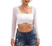 Buliezy Cardigan en Dentelle à Manches 3/4 pour Femme, Chic Haussement Tops, Doublure en Dentelle Sexy, pour Robes, Mariages, vêtements de Plage, Maillots de Bain