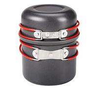 Bulin Casserole Camping Ultra Léger Lot de 3 pour 1 Personnes Ensemble de Popotes Aluminium Épaissi Équipement de Cuisine Portable avec Sac de Transport Randonnée Extérieur Pique-Nique