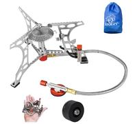 Bulin réchaud de camping à gaz 3200W avec allumage piézoélectrique, réchaud pliable coupe-vent avec adaptateur, pour camping, trekking et randonnée