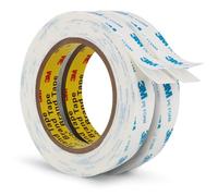 Bulina Ruban adhésif double face 1600T Extra Strong PE mousse rubans adhésifs 19 mm × 5 m 2 rouleaux 1,1 mm d'épaisseur ruban en tissu durable imperméable pour intérieur extérieur bricolage fixation