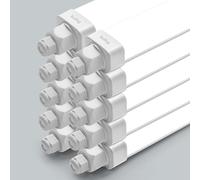 buling 10 Pièce Tube LED 150CM, 45W 4500LM Tube Fluorescent Luminaire Plafonnier Led Étanche IP65, Connectable Tube Lampe, Reglette LED pour Atelier, Garage, Bureau, Cave, Blanc Neutre 4000K