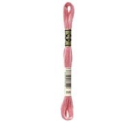 DMC Garn – Fil de coton à broder 6 brins, 7,95 m, rose moyen – Pack de 12