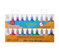 Bulk Buy : Scribbles Paillettes 3d Peinture Paillettes - Lot de 20 Paillettes, non toxique et Permanent Dimensionnelle peintures pour tissus, t-shirts, sacs à dos, affiches, verre, bois et bien plus encore