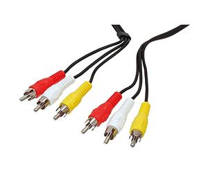Bulk CABLE-521 Cble 3 RCA Male vers 3 RCA Male