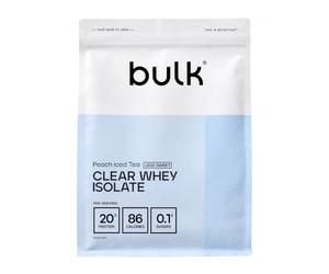 Bulk Clear Whey Isolate Moins Sucré | Thé Glacé Pêche | 20g de Protéines par Portion | Faible en Sucre | Saveur Fruitée | 86 Calories | Absorption Rapide | Boisson Protéinée | 500g