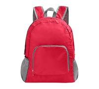 Bulk For Kids Sac à dos de randonnée léger, compact pour les activités de plein air et l'utilisation quotidienne, avec fermeture éclair et poches latérales, rouge, Einheitsgröße